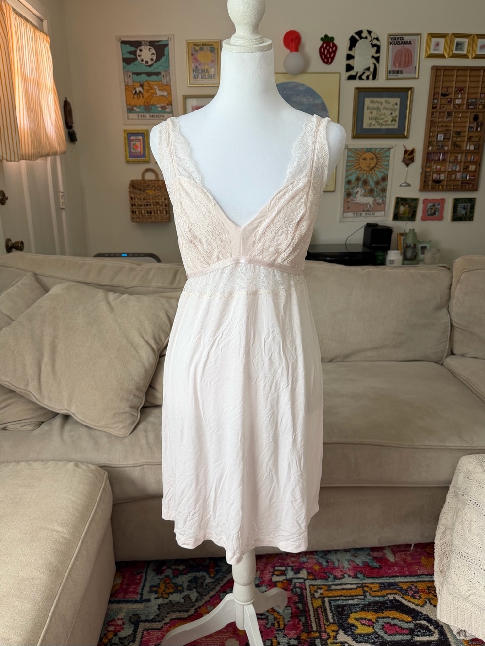 Soma Light Pink Nightgown or Slip Size Medium Soft and Comfy